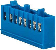 Шина изолированная EKF PROxima N "ноль" ШНИ-6х9-8-К-С 8 групп синий картинка 